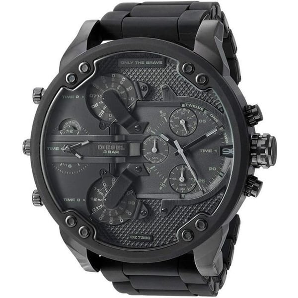 Klocka - Diesel - Mr Daddy DZ7396 - Svart Urskiva - Silikonarmband - Analogisk