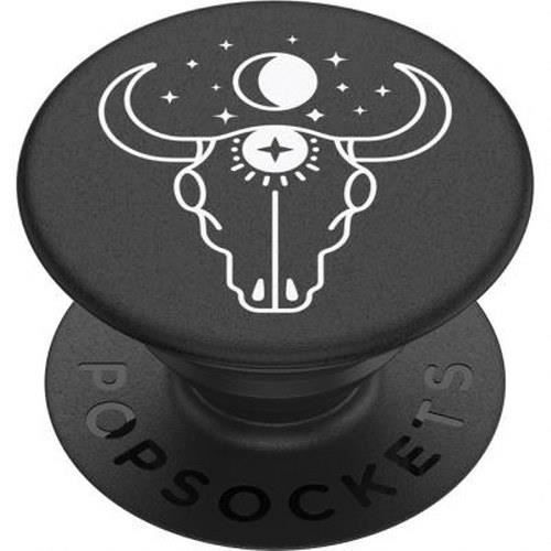 Tillbehör för smartphone - PopSockets - Pop Grip Standard - Design Tjur och Måne - Svart - Lätt