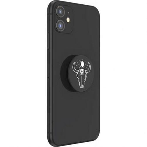 Tillbehör för smartphone - PopSockets - Pop Grip Standard - Design Tjur och Måne - Svart - Lätt