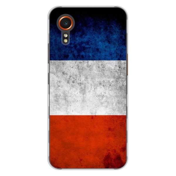 1001Coques - Silikonfodral kompatibelt med Samsung Galaxy XCover 7 - Mönster franska flaggan - Originaldesign tryckt i Frankrike