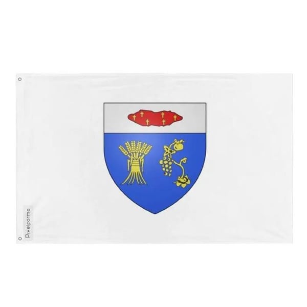 Flagga L'Île-d'Orléans – 192 x 288 cm – Bekväm Polyester – 2 Metallöglor – Inomhus / Utomhus – Pixelforma