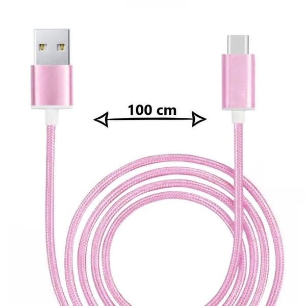 Typ C-kabel för Honor 90 Lite i nylon flätad synkroniserad snabbdataöverföring - ROSA