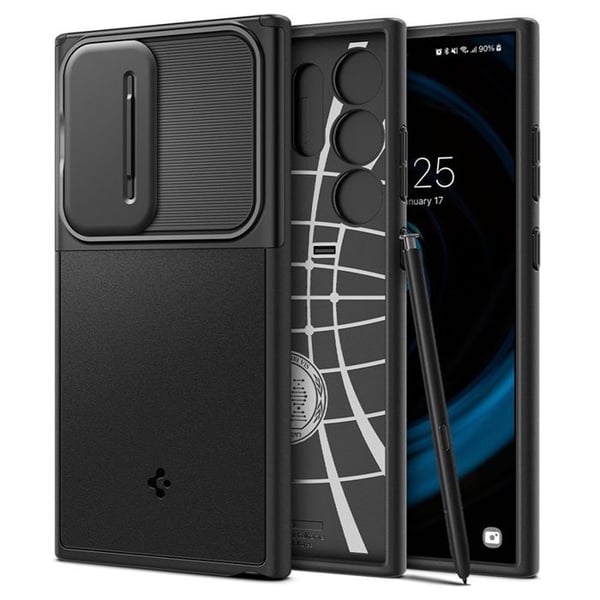 Fodral till Samsung Galaxy S24 Ultra - Spigen Optik Armor - Svart