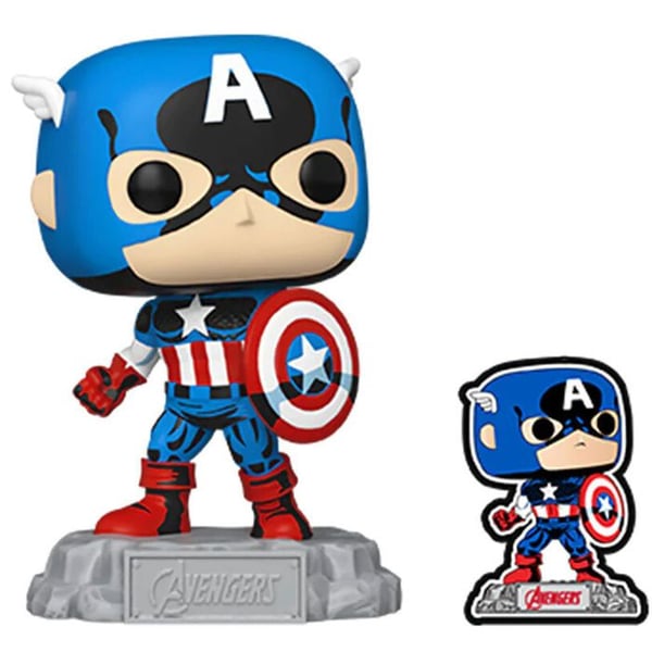 Figurine Funko POP - FUNKO - Captain America Exclusive - Blå - 3 år - Mix