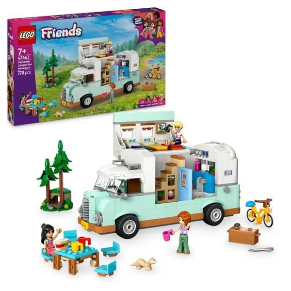 LEGO Friends 42663 Vänskaps-campingbil - Byggleksak för barn från 7 år