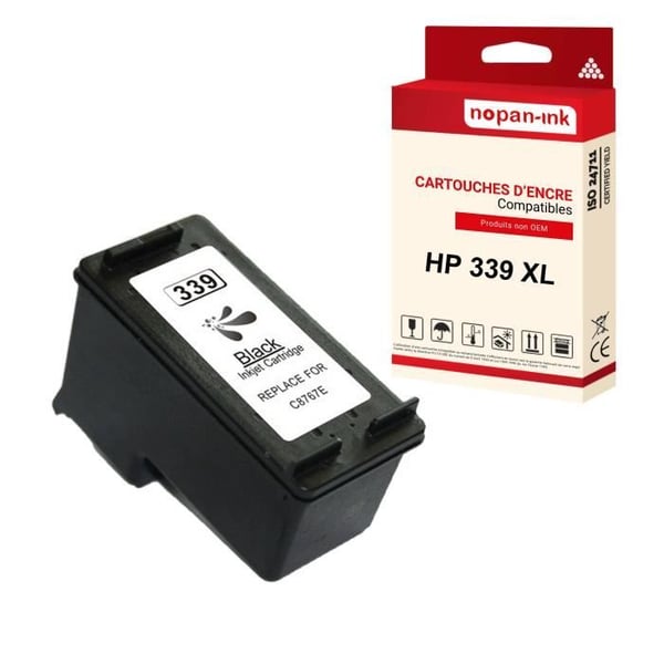NOPAN-INK - x1 kompatibel patron för HP 339 XL 339XL (C8767EE) kompatibel med HP HP OfficeJet 6300 6304 6305 6310 6310 6310V 6310X