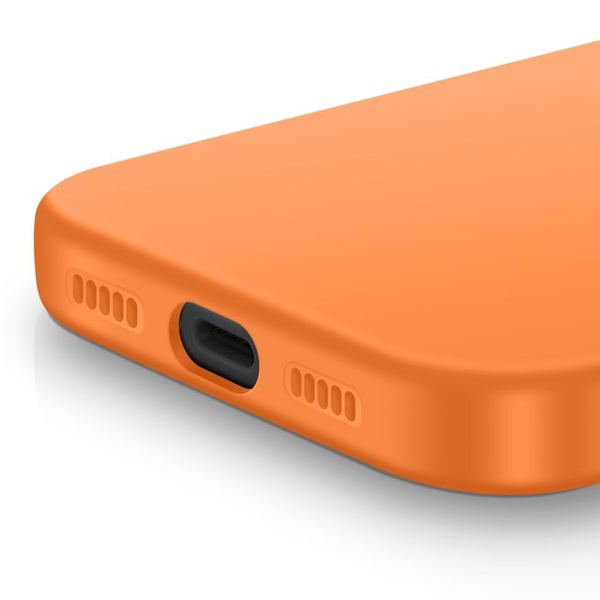 Coque för iPhone 17 Pro Modell Soft-Touch i Halvflexibelt Antiglidande Orange