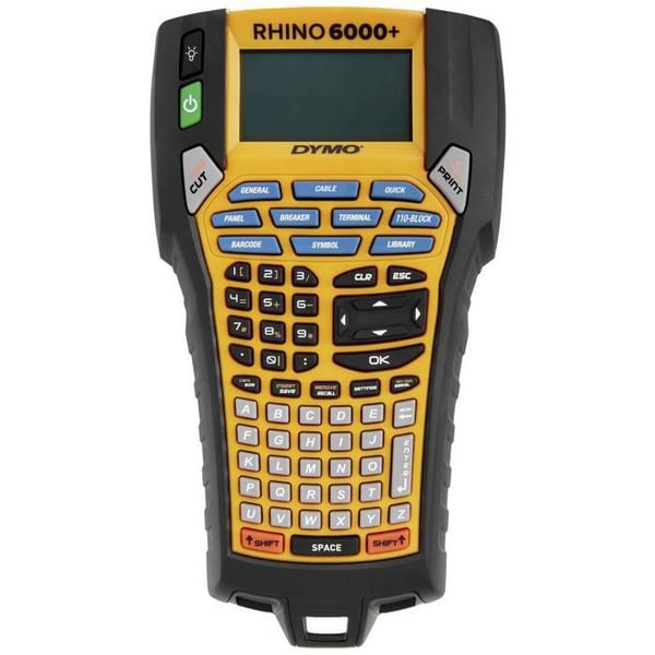 DYMO RhinoT 6000+ RhinoT 6000+, ABC, Direkt termisk, Trådbunden, Gul - 3026981229664