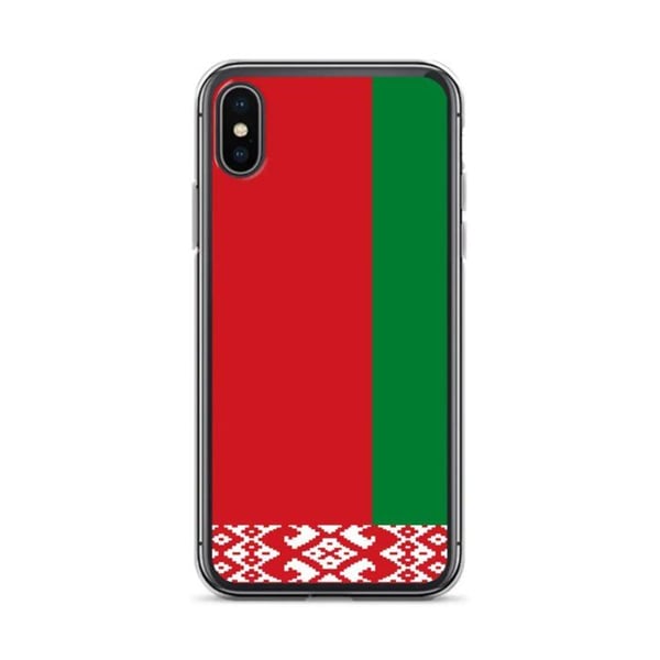 Telefonfodral – Vitryska flaggan – Kompatibel med iPhone XS – Mjukt fodral – Slitstarkt och stötsäkert - Silikon - Pixelforma