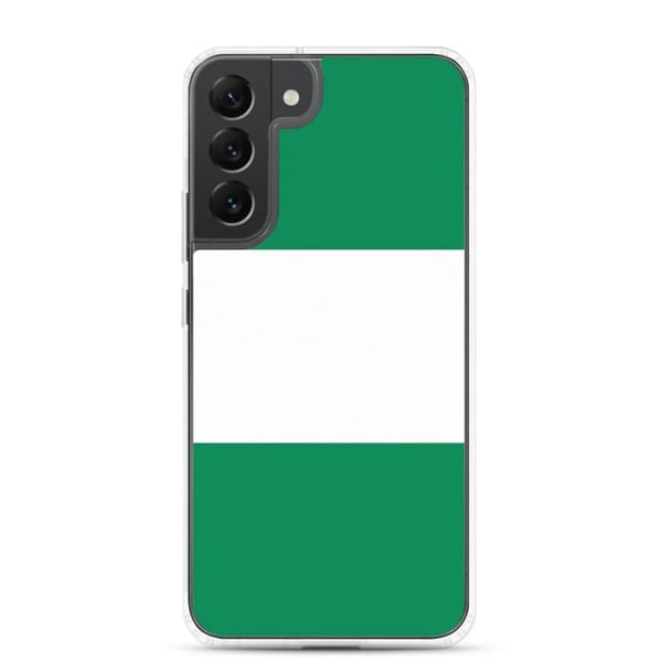 Mobilskal – Nigerias flagga – Kompatibel med Samsung Galaxy S24 Ultra – Mjukt fodral – Stöttålig och chockresistent – Pixelforma