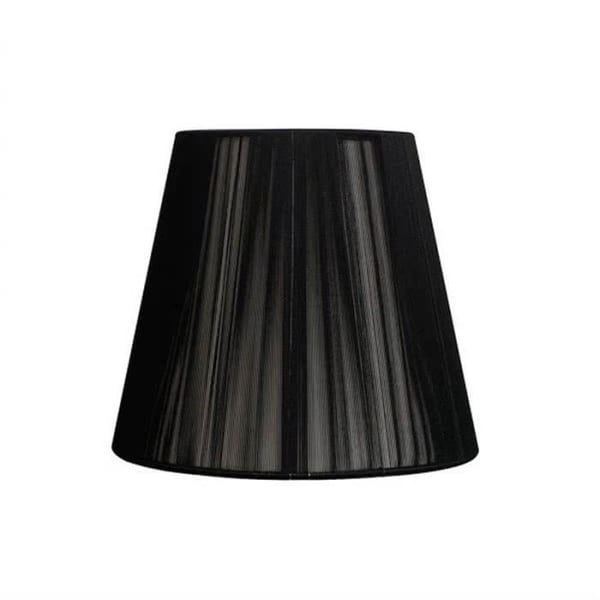 Konisk skärm - Indira - Svart - E27 - Metall och tyg - Modern design