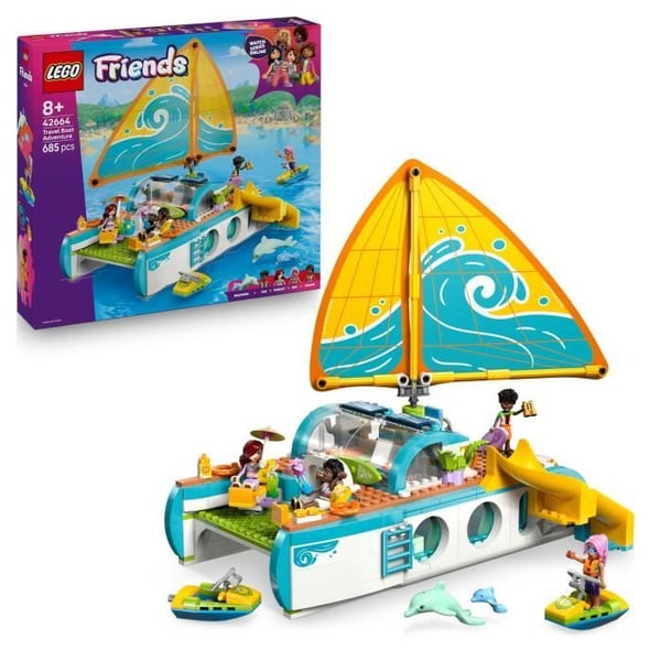 LEGO Friends 42664 Bådoplevelsen - Kreativ Leg fra 8 år med Delfiner