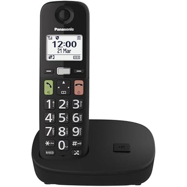 Trådløs Telefon - PANASONIC - KX-TGU110EXB - LCD-Skærm - Store Knapper - Høj Volume
