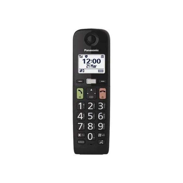 Trådløs Telefon - PANASONIC - KX-TGU110EXB - LCD-Skærm - Store Knapper - Høj Volume