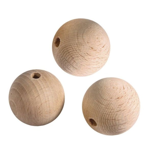 Klot i rått FSC100% trä, borrade, 35mm, 8mm - DL, 3 st Klot i rått FSC100% trä, borrade, 35mm, 8mm - DL, 3 st