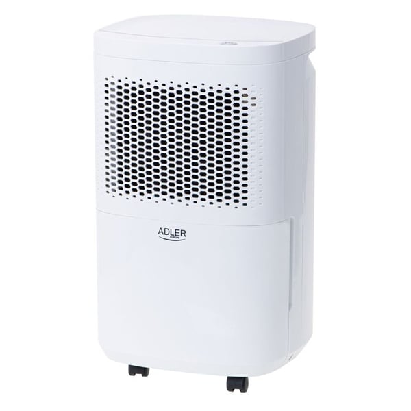 Sähkökäyttöinen kannettava kosteudenpoistaja, 10L / päivä, hiljainen, 60m3 osille Adler AD 7917 200W valkoinen