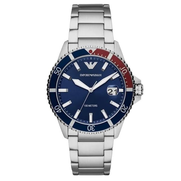 [FLASH SALES] EMPORIO ARMANI Armbandsur AR11339 - Herr - Trendigt - Silver - Blå