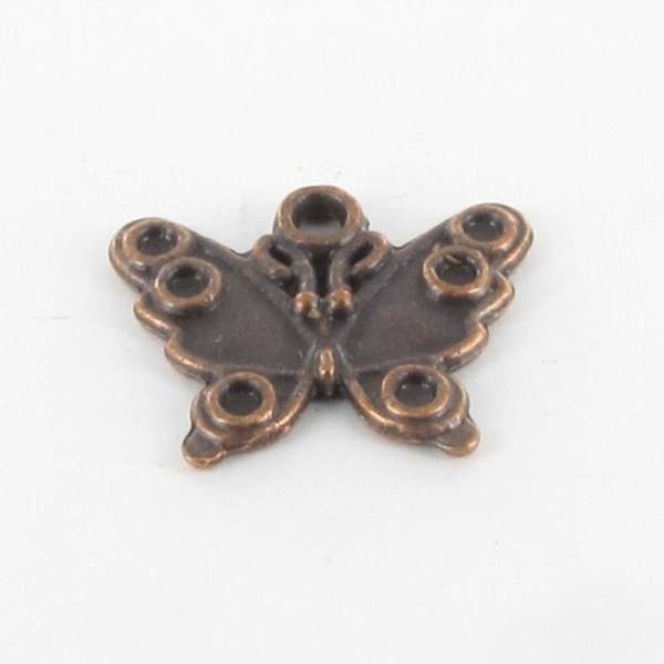 MégaCréa - Metallberlock Fjäril Kopparfärgad (10 stycken)
