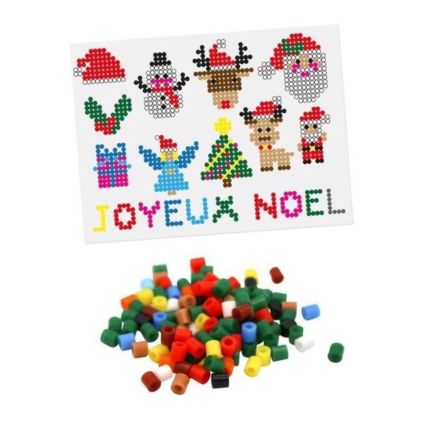 MégaCréa DIY - 1 000 strykpärlor MIDI (Ø5 mm) Julsortiment