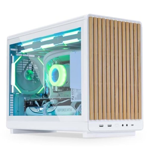 Micro ATX-chassi - Lian Li - A3 Wood Edition - Vit - Kompatibel med M-ATX/ITX - 4 expansionsplatser