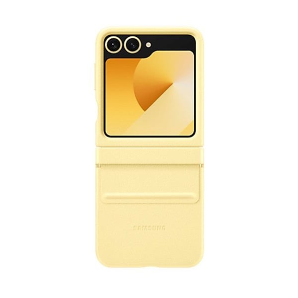 Cover - SAMSUNG - Galaxy Z Flip6 - Gul - Kunstlæder - Fleksibel