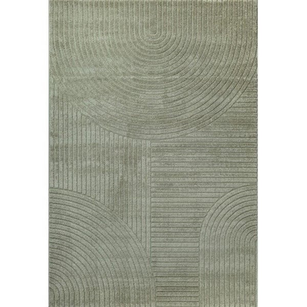 Matta - MELIS HOME - Grafisk relief - 80x300 cm - Grön - Modern