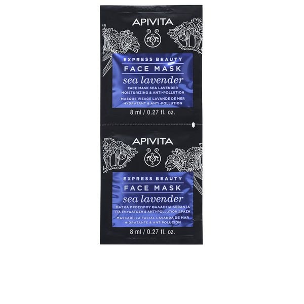 Express Beauty Ansiktsmask Fuktgivende og Anti-forurensning med havlavendel 2 x 8 ml