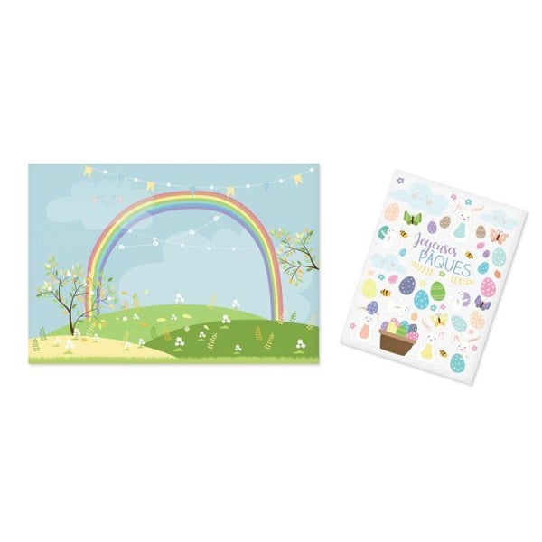 MégaCréa DIY - Spel med flyttbara klistermärken Special Påsk 22 x 32 cm