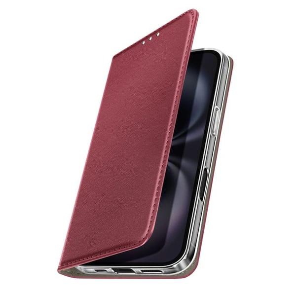 Folio-fodral för iPhone 17 med kortfack och videostöd Bordeaux