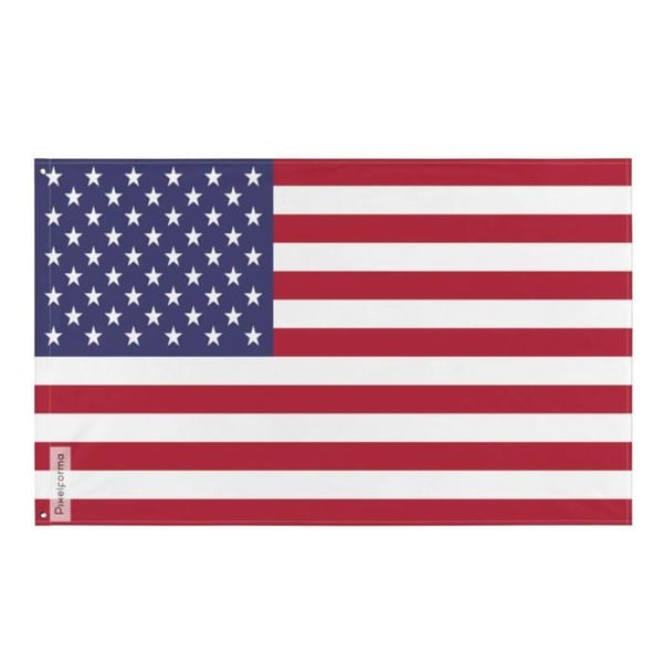 USA:s flagga – 90 x 150 cm – Hållbar polyester – 2 metalöglor – Inomhus / Utomhus – Pixelforma