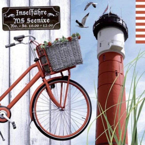 Servett - GRAINE CRÉATIVE - Island - Set med 20 stycken - 33x33 cm - Tropisk dekoration