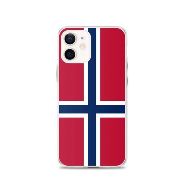 Mobilskal - PIXELFORMA - Norges flagga - Kompatibel med iPhone 12 - Flexibelt - Stötresistent