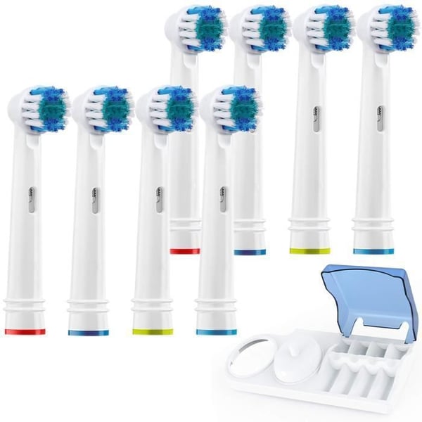 Tandborsthuvuden - Oral B - Precision Clean SB-17A - 8 munstycken - Stöd inkluderat - Optimal rengöring