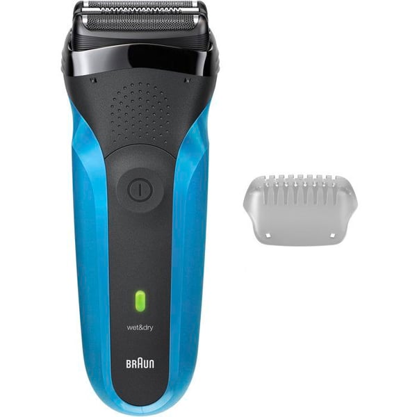 Elektrisk rakapparat BRAUN Series 3 - Blå och svart - Autonomi 30 minuter - Snabbladdning 5 minuter