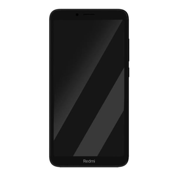 Skärm - Xiaomi Redmi 7A - LCD - Tryckskärm - Förmonterad Chassi - Svart