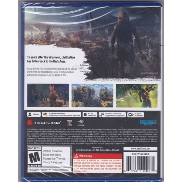 PlayStation 5-spel - Square Enix - Dying Light 2: Stay Human - Öppen värld - Kreativ strid - Dags/nattcykel