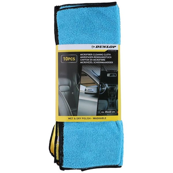 Dunlop - Universal microfiberdukar för bil 35x40 cm 10 st.