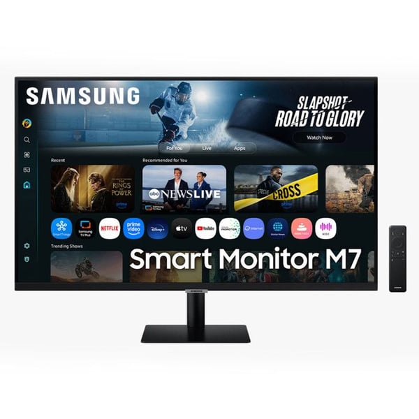 Samsung Monitor Smart M7 M70F 32" UHD 4K Sort med Gaming Hub og Workspace USB-C