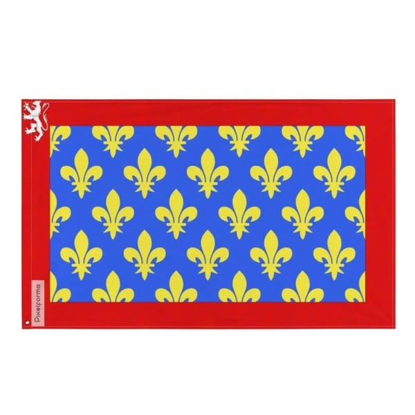 Sarthe Fana - 96 x 144 cm - Hållbar Polyester - 2 Metallöglor - Inomhus / Utomhus - Pixelforma