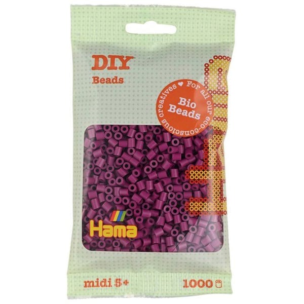 Hama - 1 000 standard MIDI pärlor (Ø5 mm) BIO plommon