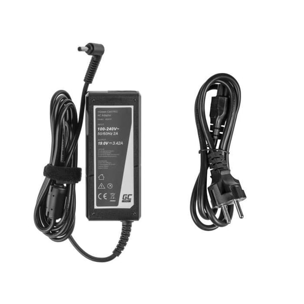 Green Cell PRO 65W 19V 3,42A Laddare för Asus F553 F553M F553MA R540L R540S X540S X553 X553M X553MA ZenBook UX303L Strömförsörjning
