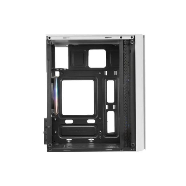 PC-chassi Micro ATX - Mars Gaming - MC300 Vit - Härdat Glas - 3 FRGB Fläktar - Total-Mesh