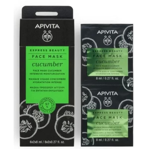 Ansiktsmask - APIVITA - Gurka - Vegetarisk - 75 ml - Intensiv återfuktning