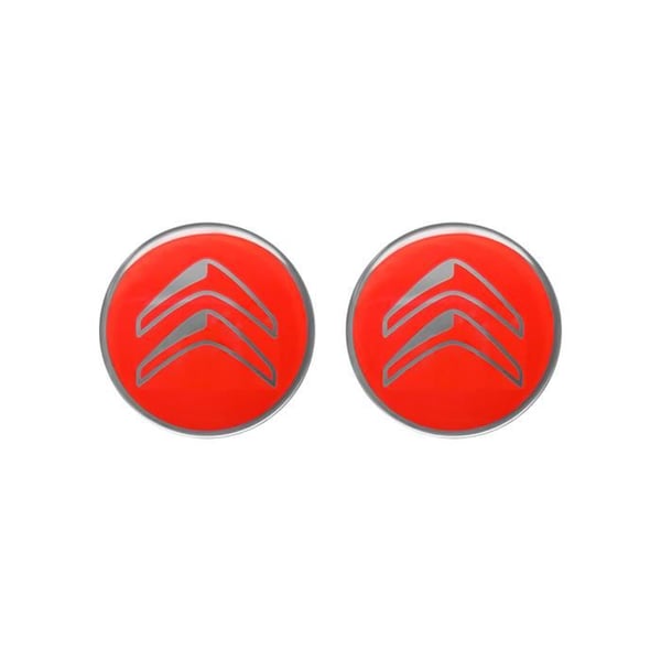 Citroën 3D-logodekal, röd, set om 2, 12 mm