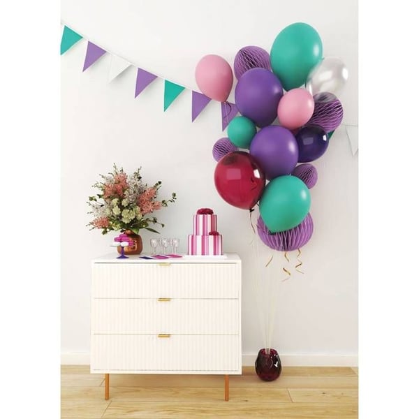 Ballong - LITEN CLOWN - Ø 30 cm - paket med 10 - nyanser av lila - violett