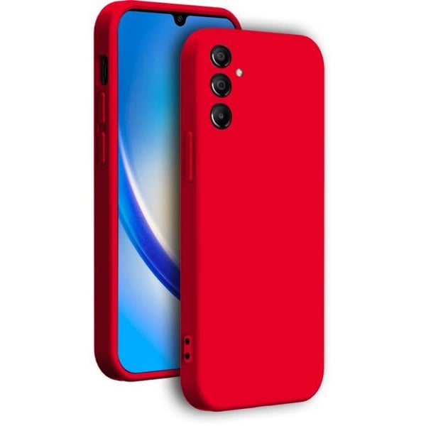 Coque - Bigben - Samsung G A54 5G - Silikon - Röd - Matchande handledsrem