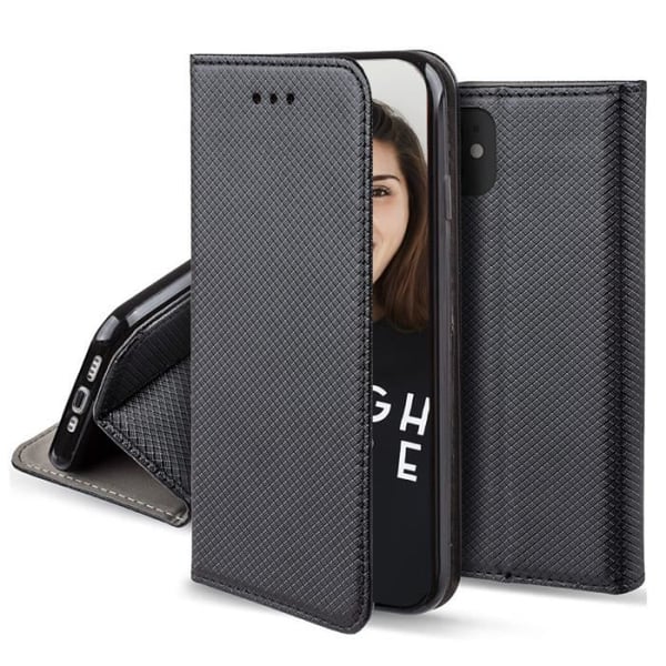 Foliofodral till Samsung Galaxy A54 5G Magnetstativ Funktion Jaym Svart