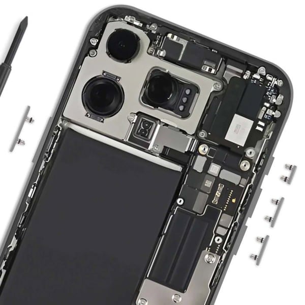 Power- och Volymknapp - iPhone 16 Pro Max - Naturtitanyl - Grå - Funktionsbyte