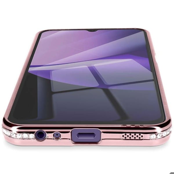 MagSafe-skal - AVIZAR - Redmi 15C - Rosa - Strass - Stöt- och repfritt skydd