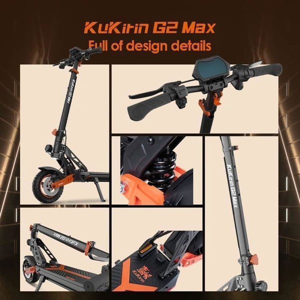 KUKIRIN G2 MAX elektrisk scooter -- 1000 W - 48 V - 20 Ah batteri - 55 km/t